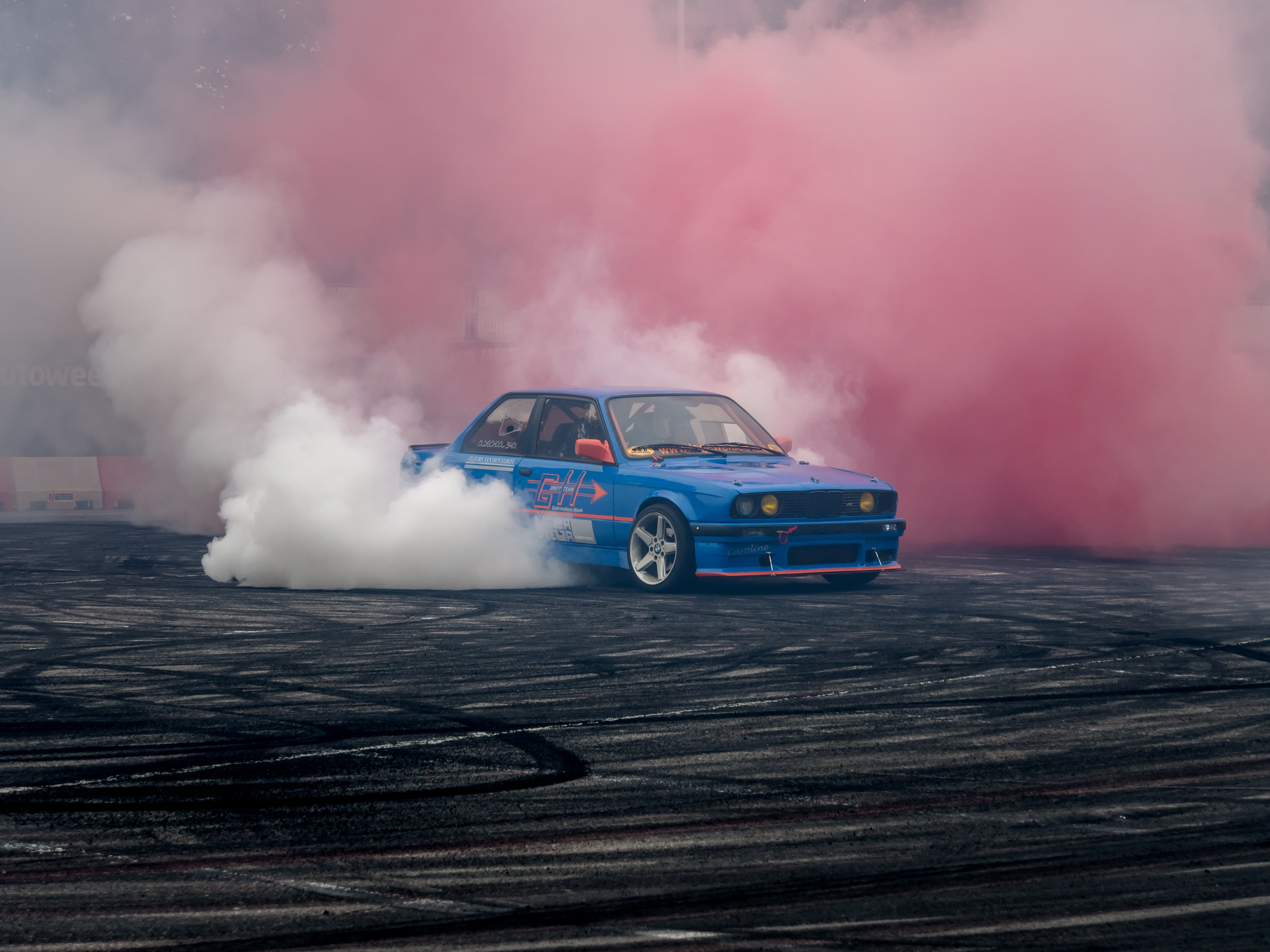 red smoke, burnout, drift, ecoopony